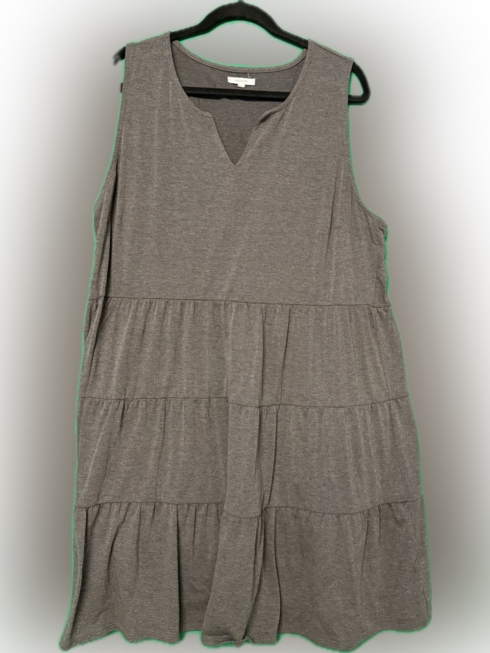 Maurices Charcoal Tiered Sleeveless Tunic Dress